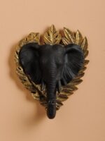 Crochet éléphant noir et or Chehoma