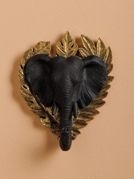Crochet éléphant noir et or Chehoma