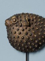 Crochet poisson globe vieil or – Image 3