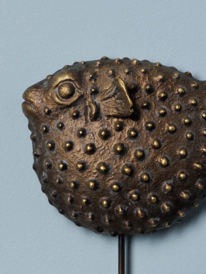 Crochet poisson globe vieil or – Image 3
