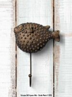 Crochet poisson globe vieil or Chehoma