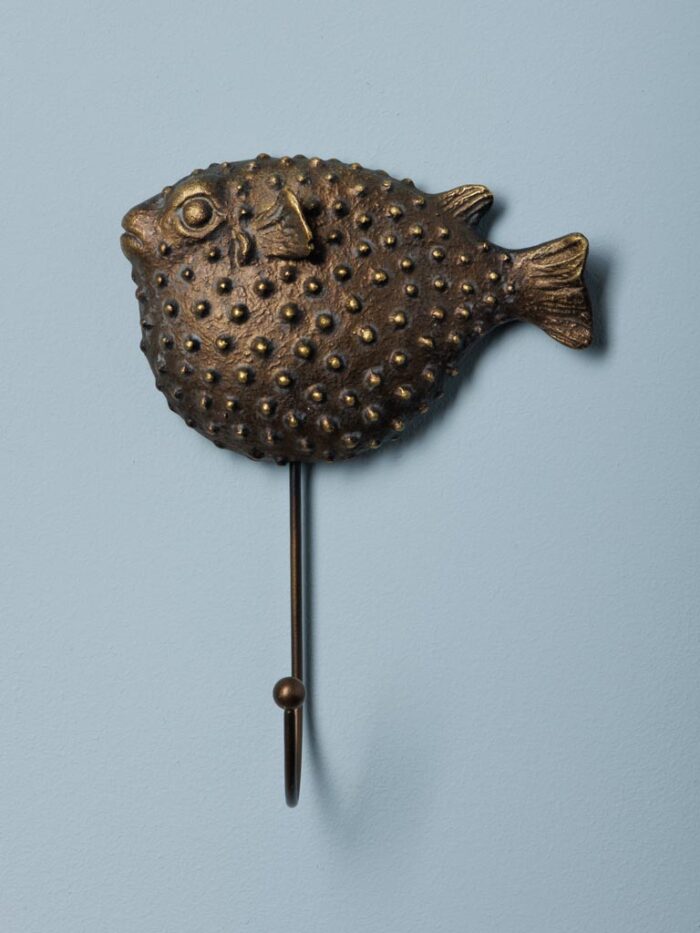 Crochet poisson globe vieil or Chehoma