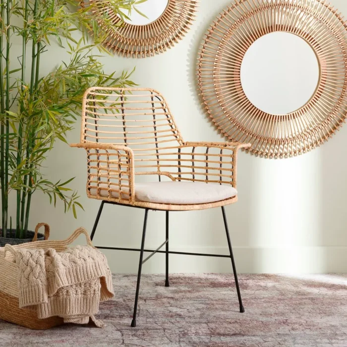 Chaise St Raphael rotin naturel – Image 2