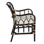 Fauteuil naturel rotin noir Lilian – Image 3