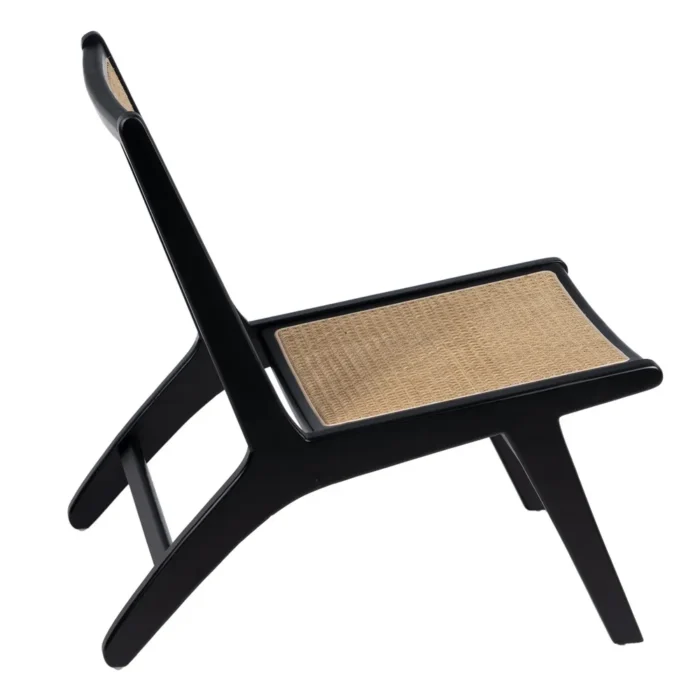 Fauteuil noir rotin Arka – Image 3