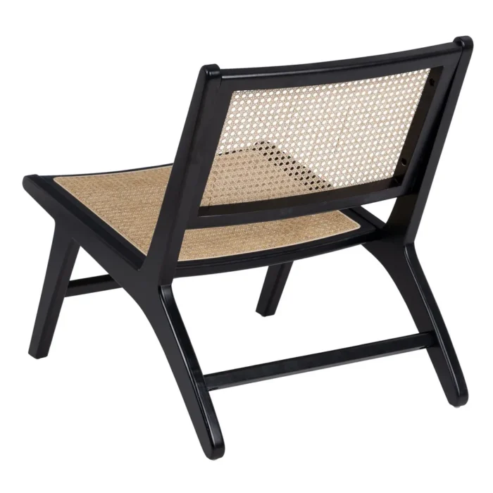 Fauteuil noir rotin Arka – Image 4