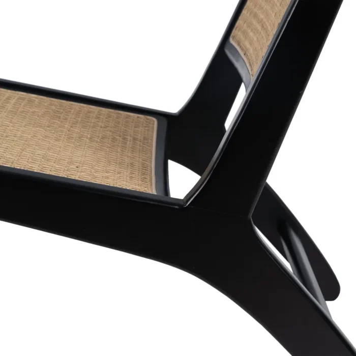 Fauteuil noir rotin Arka – Image 5