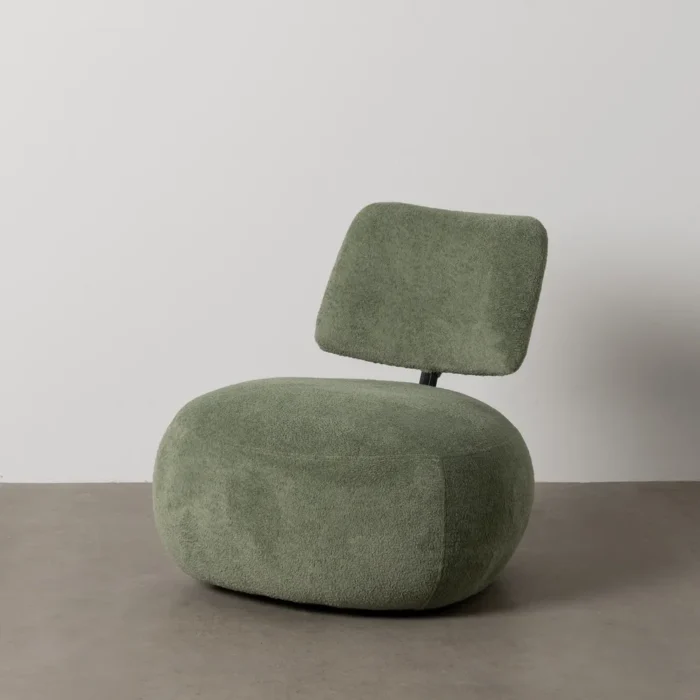 Fauteuil rond vert Griza – Image 2