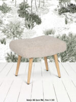 Pouf bouclette beige Ixia
