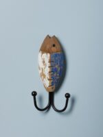 Double crochet poisson bleu et blanc Chehoma