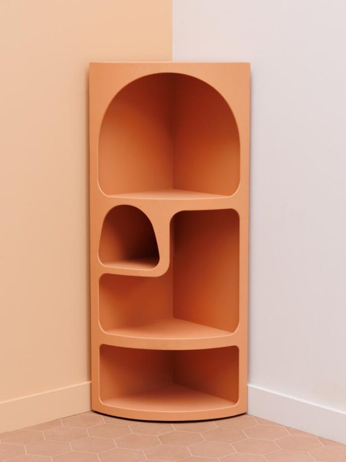 Étagère de coin Alcove terracotta – Image 1