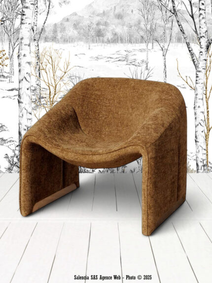 Fauteuil marron Cosmopolitan Chehoma