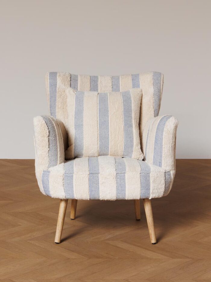 Fauteuil rayé Harina – Image 2