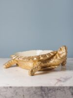Grand tortue dorée intérieur crème – Image 2