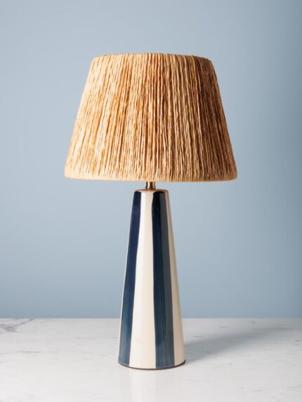 Lampe haute rayée bleue Antibes Chehoma