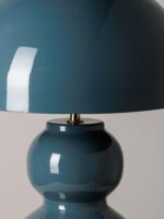 Lampe laquée bleu de prusse Bulb – Image 3