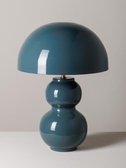 Lampe laquée bleu de prusse Bulb Chehoma