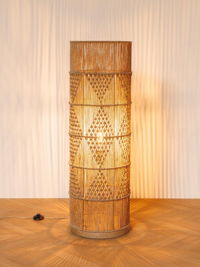 Lampe sur pied jute tressée Persia Chehoma