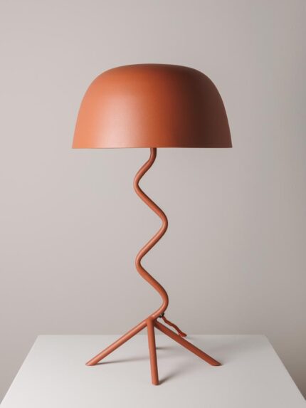 Lampe Zigzag quadripied orange Chehoma
