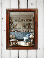 Miroir encoignure laiton Chehoma