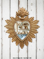 Miroir Ex-voto résine dorée
