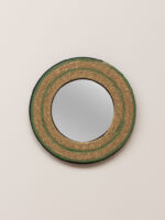 Miroir jute lignes vertes – Image 3