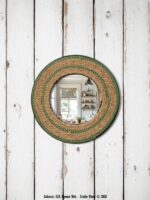 Petit miroir jute lignes vertes Chehoma