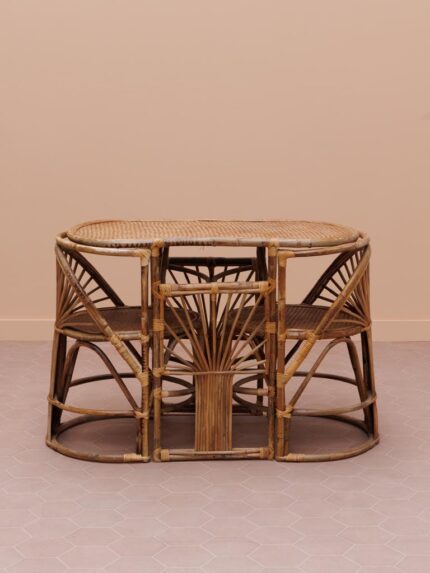 Set de 3 table ovale et 2 chaises Trinidad Chehoma