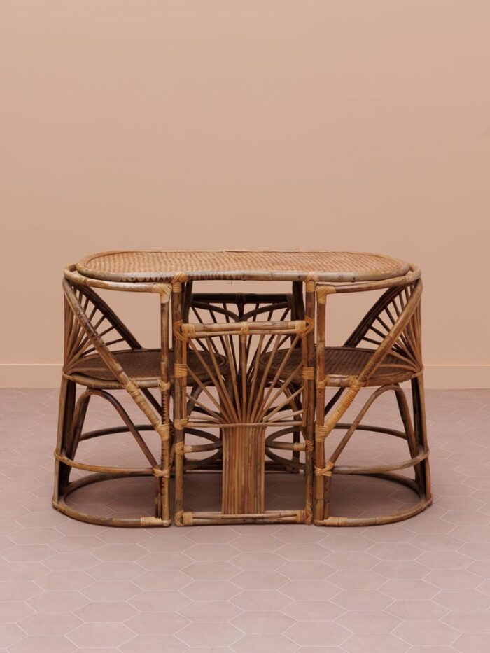 Set de 3 table ovale et 2 chaises Trinidad Chehoma