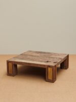 Table basse carrée Visconti inserts laiton Chehoma