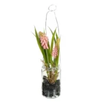 Bocal suspendu 2 fleurs Muscari rose – Image 2
