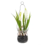 Bocal suspendu 3 fleurs Muscari blanc – Image 2