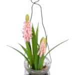 Bocal suspendu 3 fleurs Muscari rose – Image 4