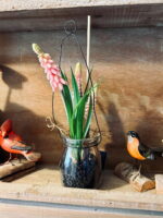 Bocal suspendu 3 fleurs Muscari rose – Image 2