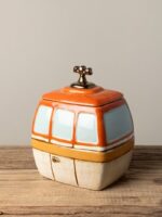 Boîte téléphérique orange Chehoma