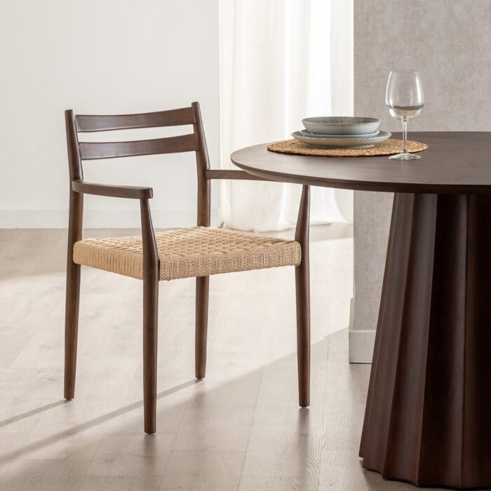 Chaise marron bois River – Image 2