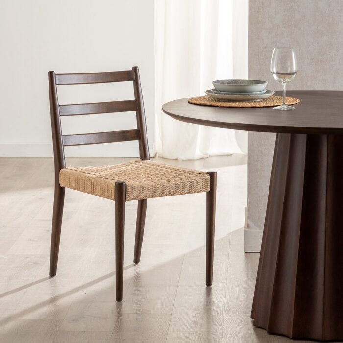 Chaise marron bois Hello – Image 2