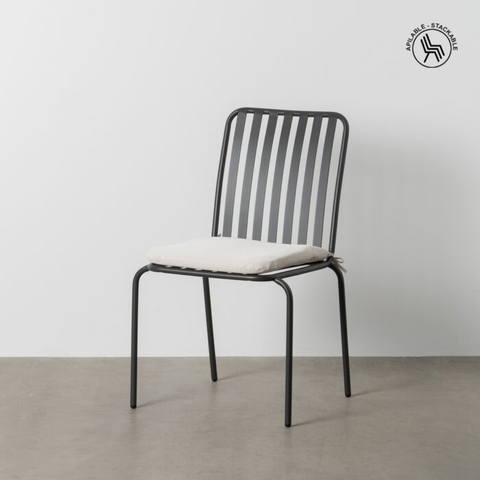 Chaise métal grise Lova – Image 2