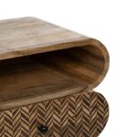 Table de chevet 2 tiroirs manguier Luna – Image 7