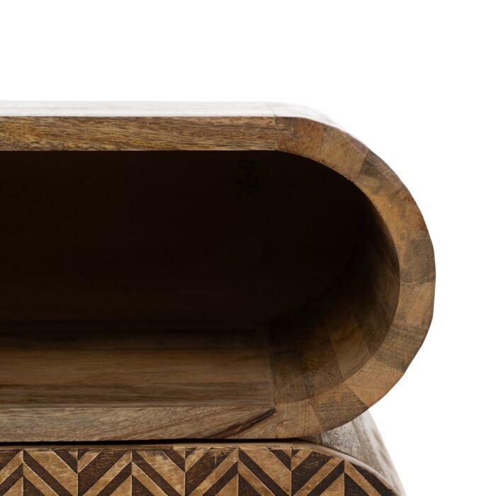Table de chevet 2 tiroirs manguier Luna – Image 9