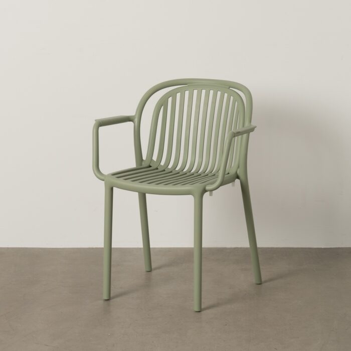 Chaise verte accoudoir Zapo Ixia