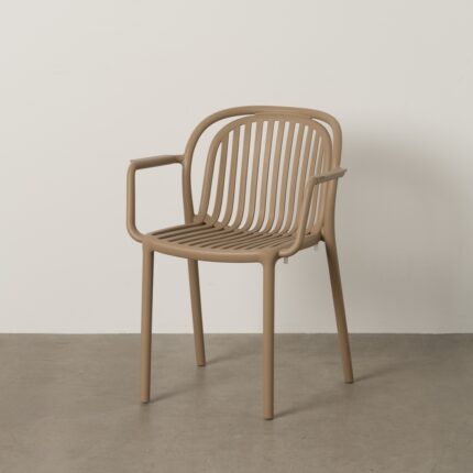 Chaise beige accoudoir Zapo Ixia