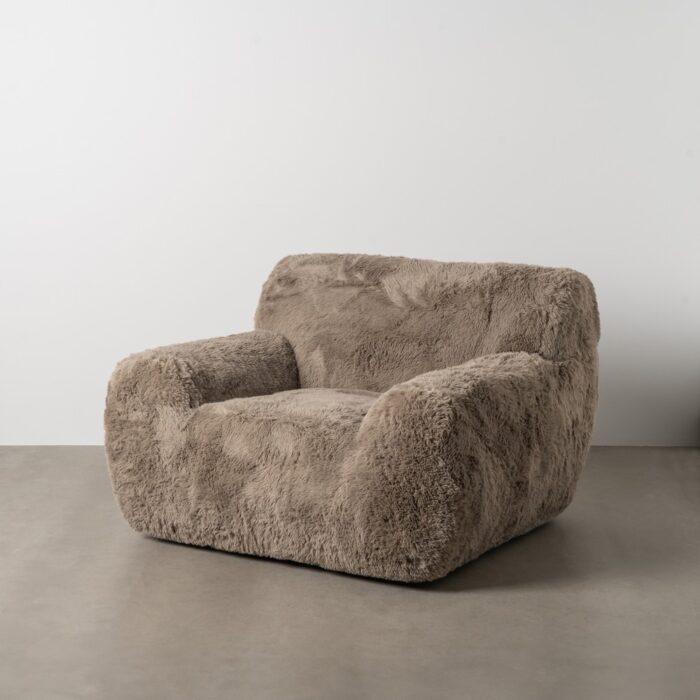 Fauteuil taupe Ours Ixia