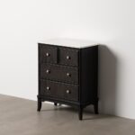 Commode noir marbre Restrito Ixia