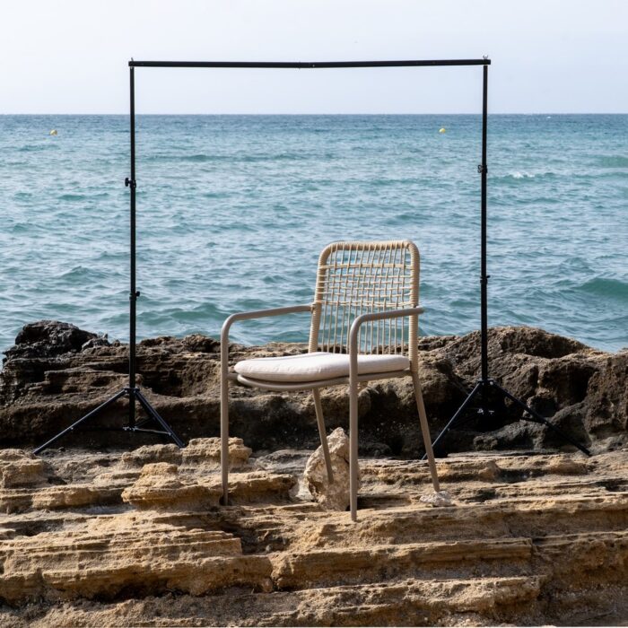 Chaise aluminium grise Nova – Image 2