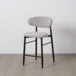 Chaise de bar grise métal Trumo – Image 2