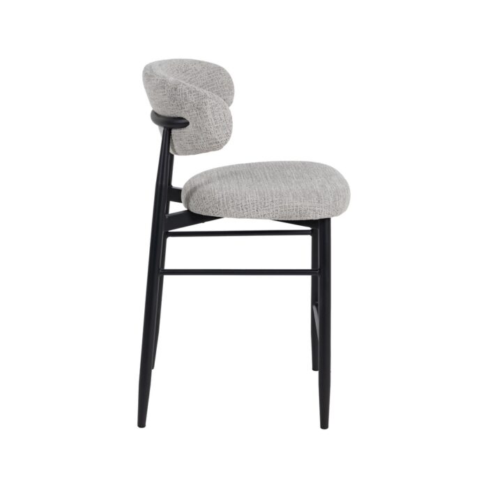 Chaise de bar grise métal Trumo – Image 3