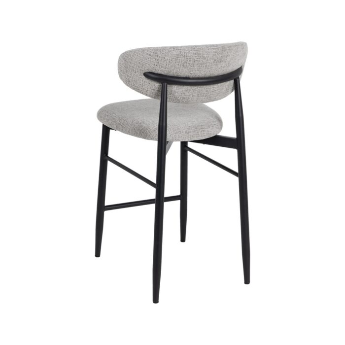 Chaise de bar grise métal Trumo – Image 4