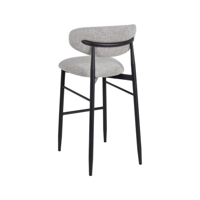 Chaise de bar grise métal Trumo – Image 4