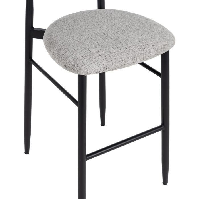 Chaise de bar grise métal Trumo – Image 9